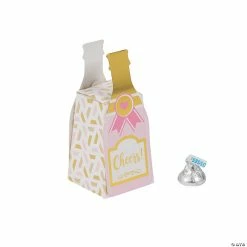 Top 10 🌟 Pink Champagne Bottle Favor Boxes - 24 Pc. 🥰