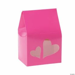 Cheap 💯 Favor Boxes with Heart Cutouts - 12 Pc. 🎁