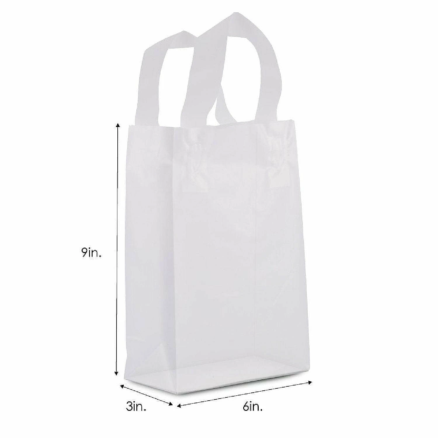 Best Sale ⭐ Plastic Bags with Handles - 10x5x13 Inch 100 Pack Medium Frosted White Gift Bags with Cardboard Bottom, Merchandise, Small Business, Boutiques, Take Out 🎁 2 Best Sale ⭐ Plastic Bags with Handles - 10x5x13 Inch 100 Pack Medium Frosted White Gift Bags with Cardboard Bottom, Merchandise, Small Business, Boutiques, Take Out 🎁 - Image 2
