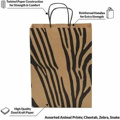 Cheap 🔔 Prime Line Packaging- Brown Animal Print Kraft Paper Bags with Handles 50 Pack 10x5x13 🥰 -Party Bags & Containers Shop prime line packaging brown animal print kraft paper bags with handles 50 pack 10x5x1314247467 a03NOWA