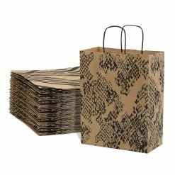 Cheap ๐ Prime Line Packaging- Brown Animal Print Kraft Paper Bags with Handles 50 Pack 10x5x13 ๐ฅฐ