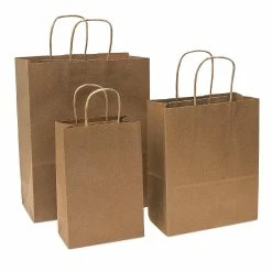 Promo 🔥 Prime Line Packaging- Brown Kraft Paper Shopping Bags with Handles, Assorted Sizes 75 Pack 😍