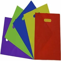 Best deal 😀 Prime Line Packaging- Multi Color Plastic Bags with Handles for All Occasions 100 Pack 12x15 inch 🔥