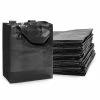 Budget 🎉 Prime Line Packaging- Small Frosted Black Plastic Shopping Bags with Handles 50 Pack 8x4x10 ✨