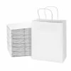 Wholesale 🌟 Prime Line Packaging- White Paper Bags with Handles – 8x4x10 inches 400 Pcs. Paper Shopping Bags, Bulk Gift Bags 😍