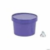 Buy 👍 Purple Round Favor Boxes with Lid - 12 Pc. ❤️