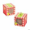 Wholesale 👏 Red & White Checkered Caramel Apple Boxes - 12 Pc. 🔥
