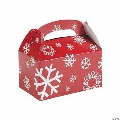 Coupon ๐ Red & White Snowflake Favor Boxes - 12 Pc. ๐