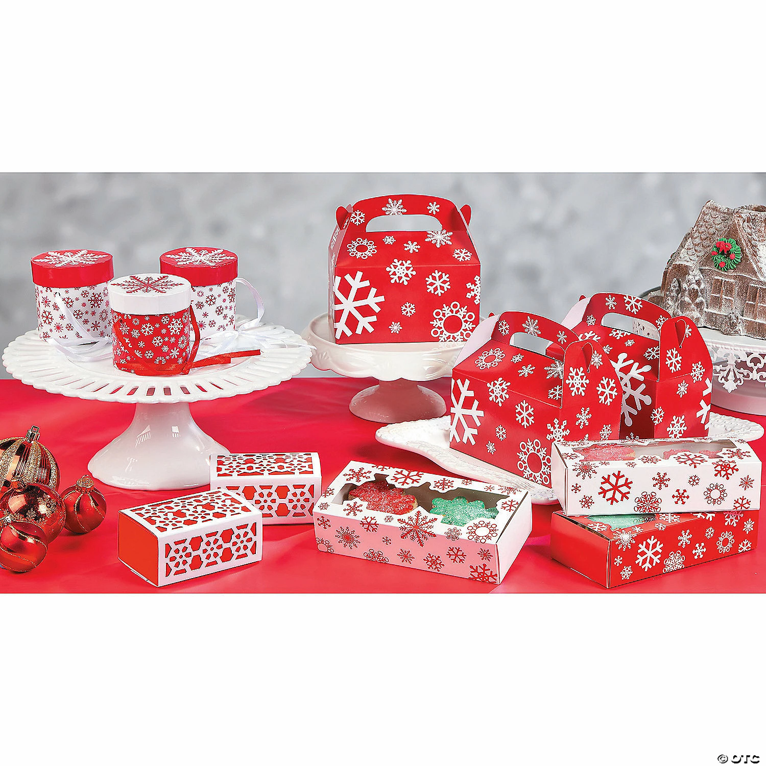 Coupon 🌟 Red & White Snowflake Favor Boxes - 12 Pc. 🌟 2 Coupon 🌟 Red & White Snowflake Favor Boxes - 12 Pc. 🌟 - Image 2