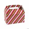 Wholesale 🌟 Red, Green & White Stripe Treat Boxes - 12 Pc. ⭐