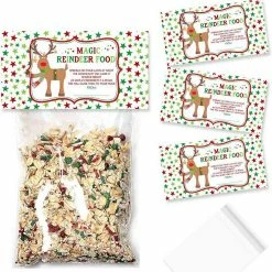 Flash Sale 🌟 Reindeer Food Bag Toppers 40pc. by AmandaCreation 🌟