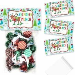 Promo 😀 Reindeer Munch Bag Toppers 40pc. by AmandaCreation 👍