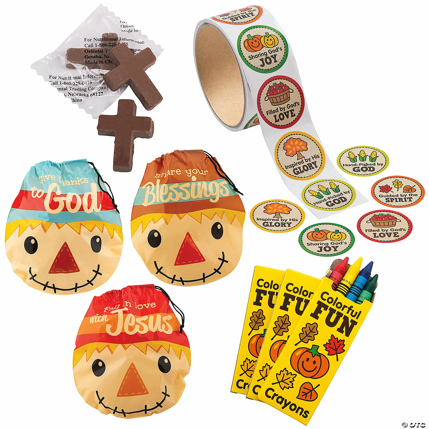 Discount ๐ Religious Fall Scarecrow Goody Bag Kit for 72 โ 435 Pc. ๐ 1 Discount ๐ Religious Fall Scarecrow Goody Bag Kit for 72 โ 435 Pc. ๐