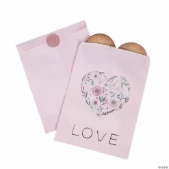 Flash Sale 🛒 Rose Gold Floral Love Treat Bags - 12 Pc. 💯