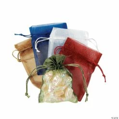 Cheapest ✨ Sheer Drawstring Treat Bags - 12 Pc. 🎉