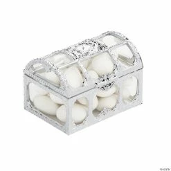 Deals 🔔 Silver & Clear Trunk Favor Containers - 6 Pc. 🌟