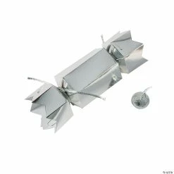 Discount 👏 Metallic Cylinder Favor Boxes with Ties - 24 Pc. 🔔