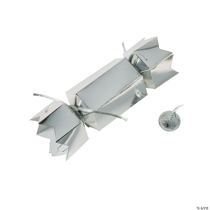 Discount π Metallic Cylinder Favor Boxes with Ties - 24 Pc. π 1 Discount π Metallic Cylinder Favor Boxes with Ties - 24 Pc. π