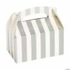 Deals 😉 Silver Foil Striped Favor Boxes - 12 Pc. 🎉