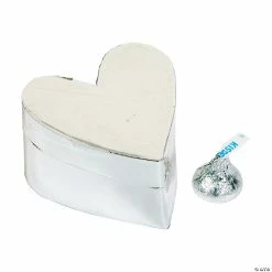 Coupon 💯 Silver Heart-Shaped Favor Boxes - 12 Pc. 🧨