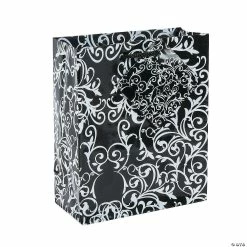 Coupon 👍 Small Black & White Wedding Gift Bags - 12 Pc. 🌟