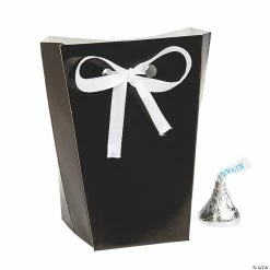 Buy 👍 Small Black Favor Boxes with Ribbon - 24 Pc. 🤩
