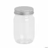 Cheap 🎉 Small Clear Plastic Jars with Silver Lid – 12 Pc. 👏