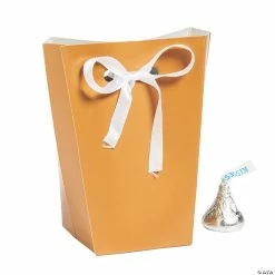 Cheap ⭐ Small Copper Favor Boxes with Ribbon - 24 Pc. 🔔