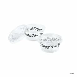 Deals 👍 Small Happy New Year Plastic Gelatin Shot Cups with Lids - 100 Ct. 🔥