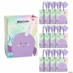 Buy π Small Narwhal Party Paper Gift Bags - 12 Pc. π€©