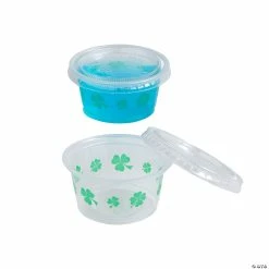 Cheapest π Small St. Patrickβs Day Plastic Gelatin Shot Cups with Lids - 100 Ct. π
