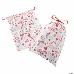 Promo ๐ Small Valentine Drawstring Treat Bags - 6 Pc. ๐ฅฐ