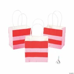 Hot Sale 🛒 Small Valentine Fringe Gift Bags - 6 Pc. ⭐