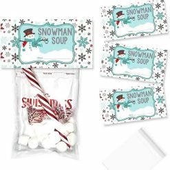Cheap 😍 Snowman Soup Bag Toppers 40pc. by AmandaCreation 👏