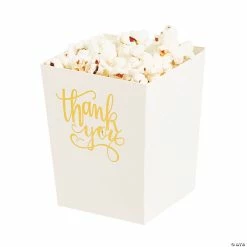 Promo 👍 Thank You Foil Popcorn Boxes - 24 Pc. 😀