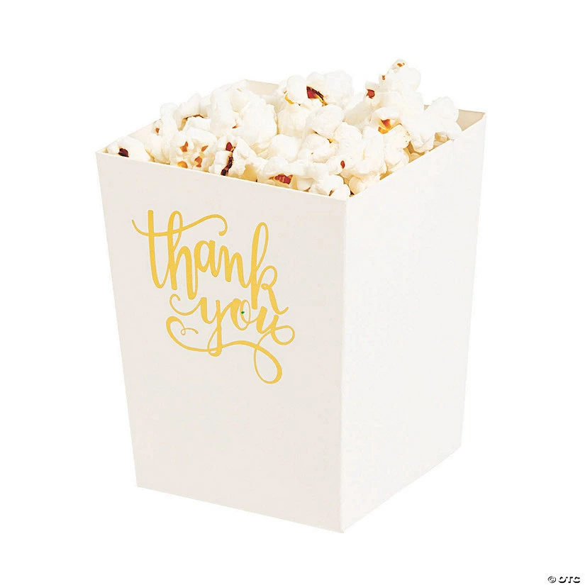 Promo 👍 Thank You Foil Popcorn Boxes - 24 Pc. 😀 1 Promo 👍 Thank You Foil Popcorn Boxes - 24 Pc. 😀