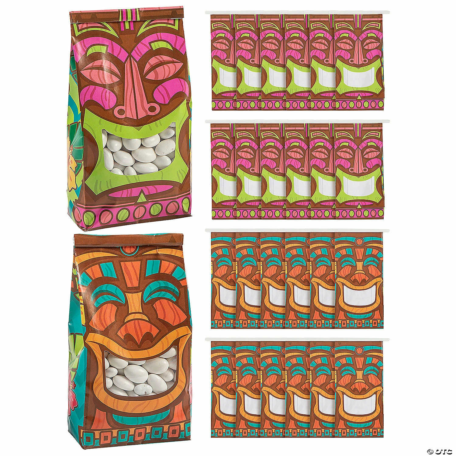 Budget π― Tiki Tin Tie Paper Treat Bags with Window - 24 Pc. β€οΈ 1 Budget π― Tiki Tin Tie Paper Treat Bags with Window - 24 Pc. β€οΈ