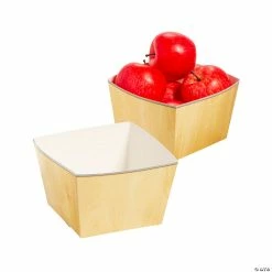 Discount 👍 Woodgrain Apple Party Favor Boxes -12 Pc. 👏